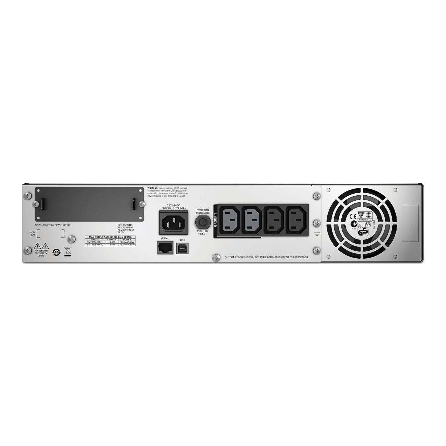 APC Smart-UPS SMT 1kVA 2U Rackmount UPS — 230V, Line Interactive, SmartSlot, AVR + LCD