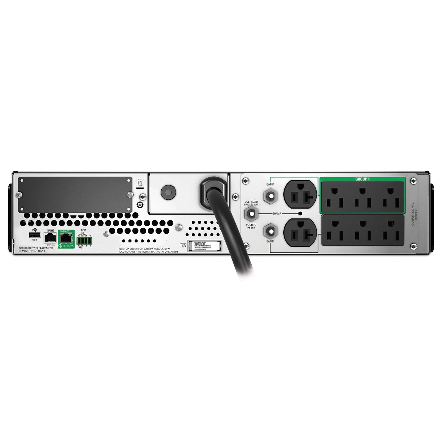 APC Smart-UPS SMT 2200VA 2U Rackmount UPS — 120V, Line Interactive, SmartConnect, AVR + LCD, TAA Compliant