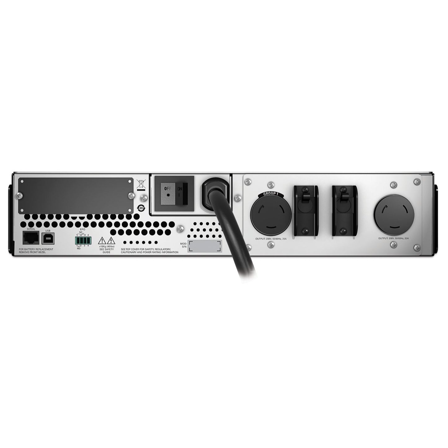 APC Smart-UPS SMT 3000VA 2U Rackmount UPS — 208V, L6-20R Outlets, SmartSlot, AVR, LCD