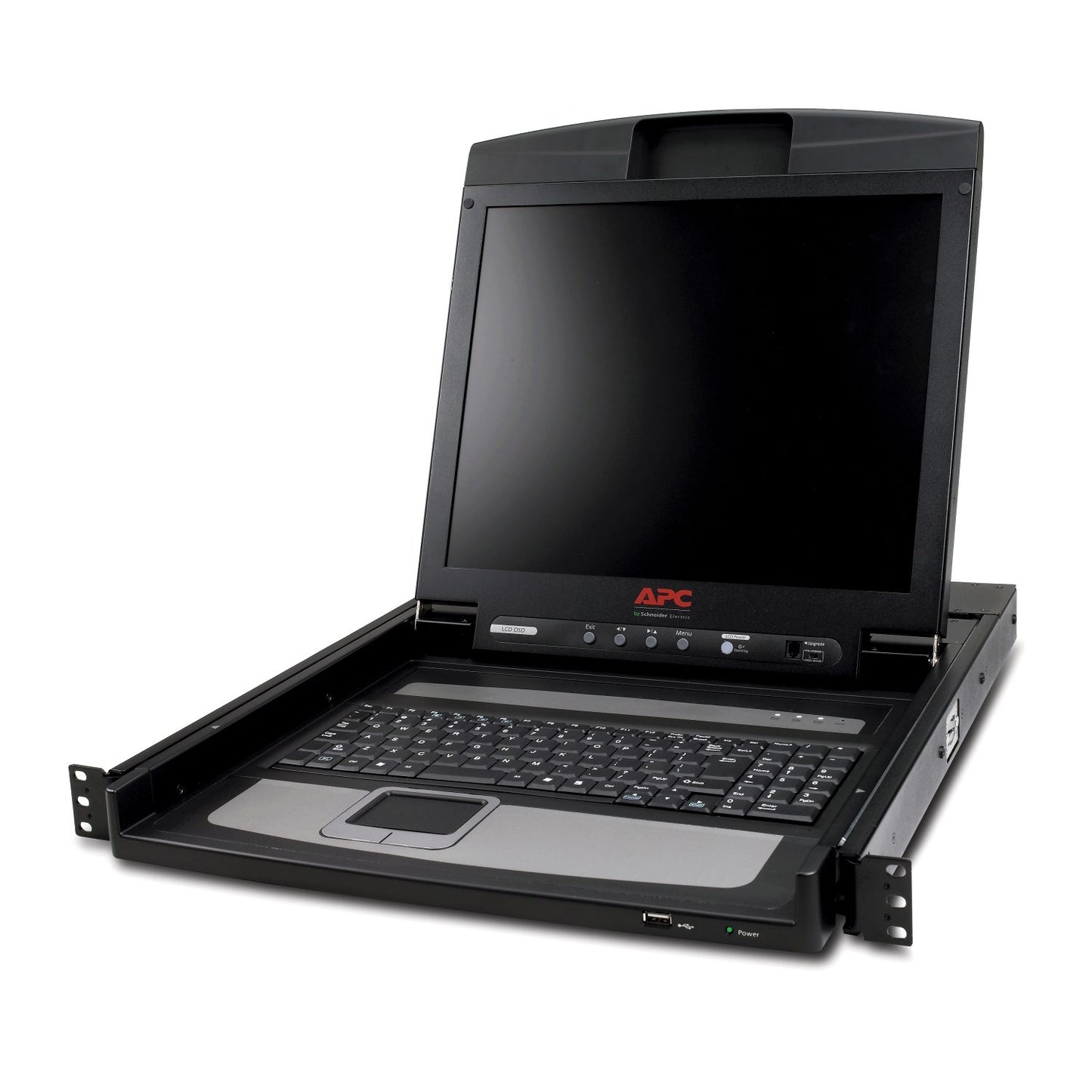 APC 17-Inch Rack LCD Console (AP5717) — 1U Rackmount Monitor + Keyboard for Server Management
