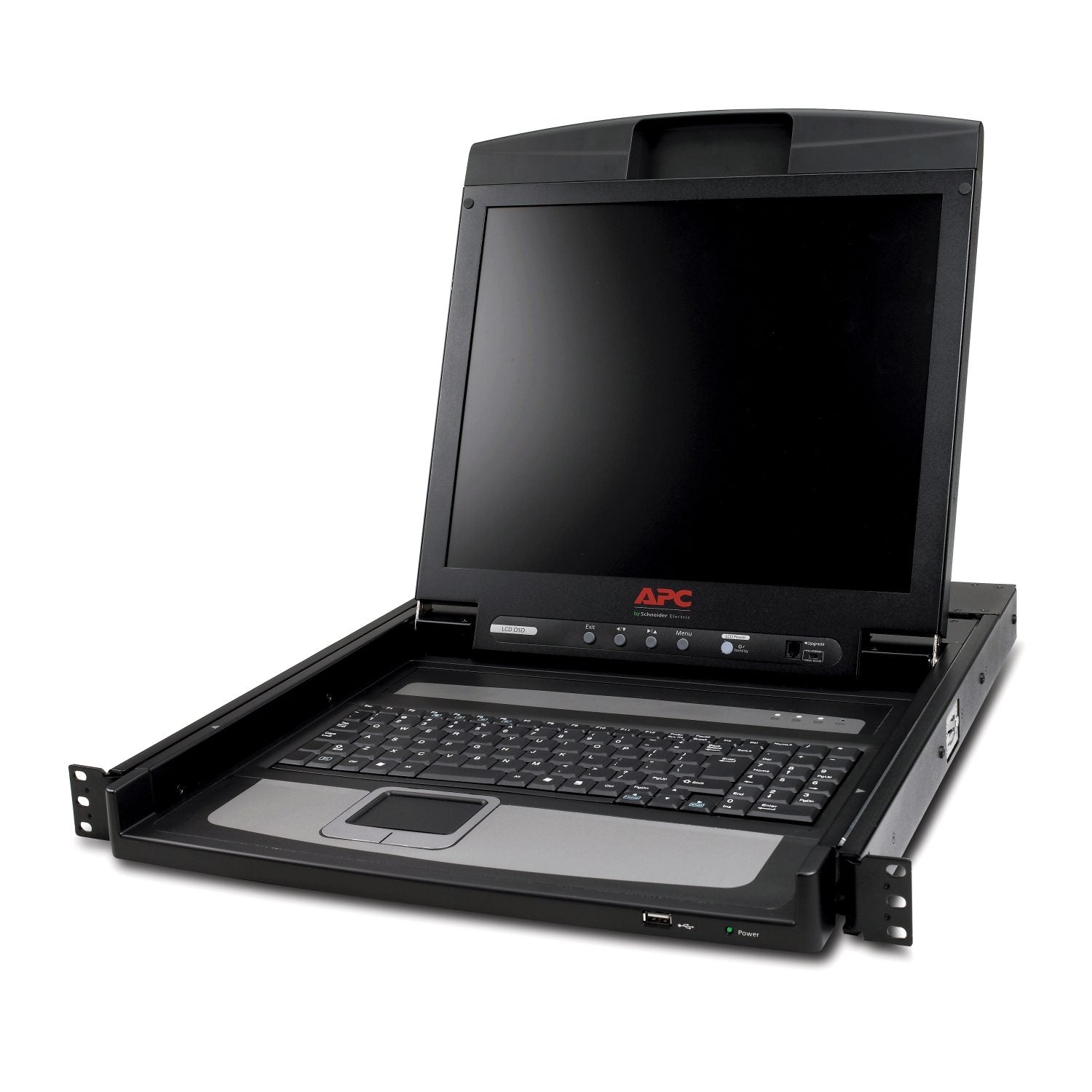 APC 17-Inch Rack LCD Console (AP5717) — 1U Rackmount Monitor + Keyboard for Server Management