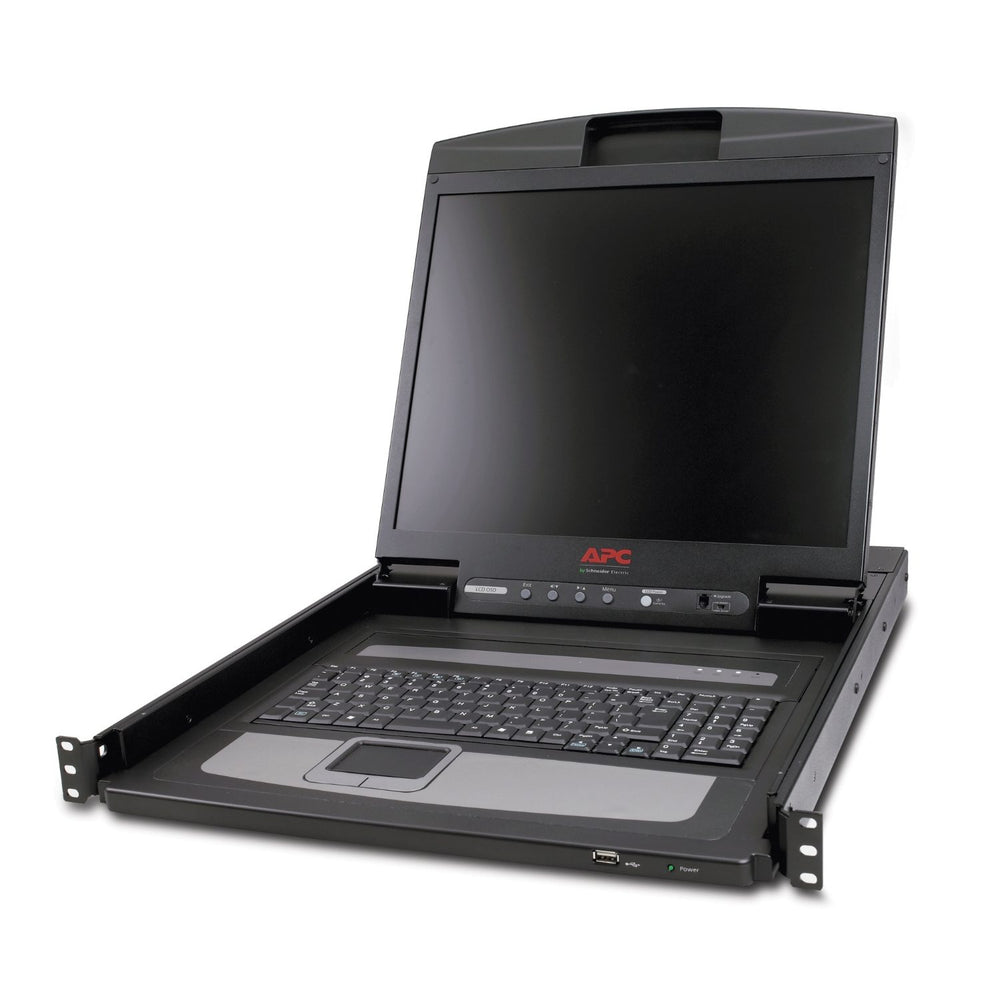 APC 19-Inch Rack LCD Console (AP5719) — 1U Rackmount Monitor + Keyboard for Server Management