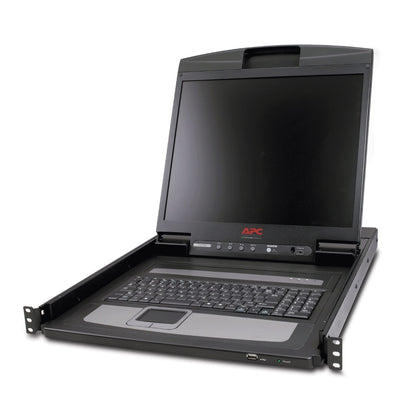 APC 19-Inch Rack LCD Console (AP5719) — 1U Rackmount Monitor + Keyboard for Server Management