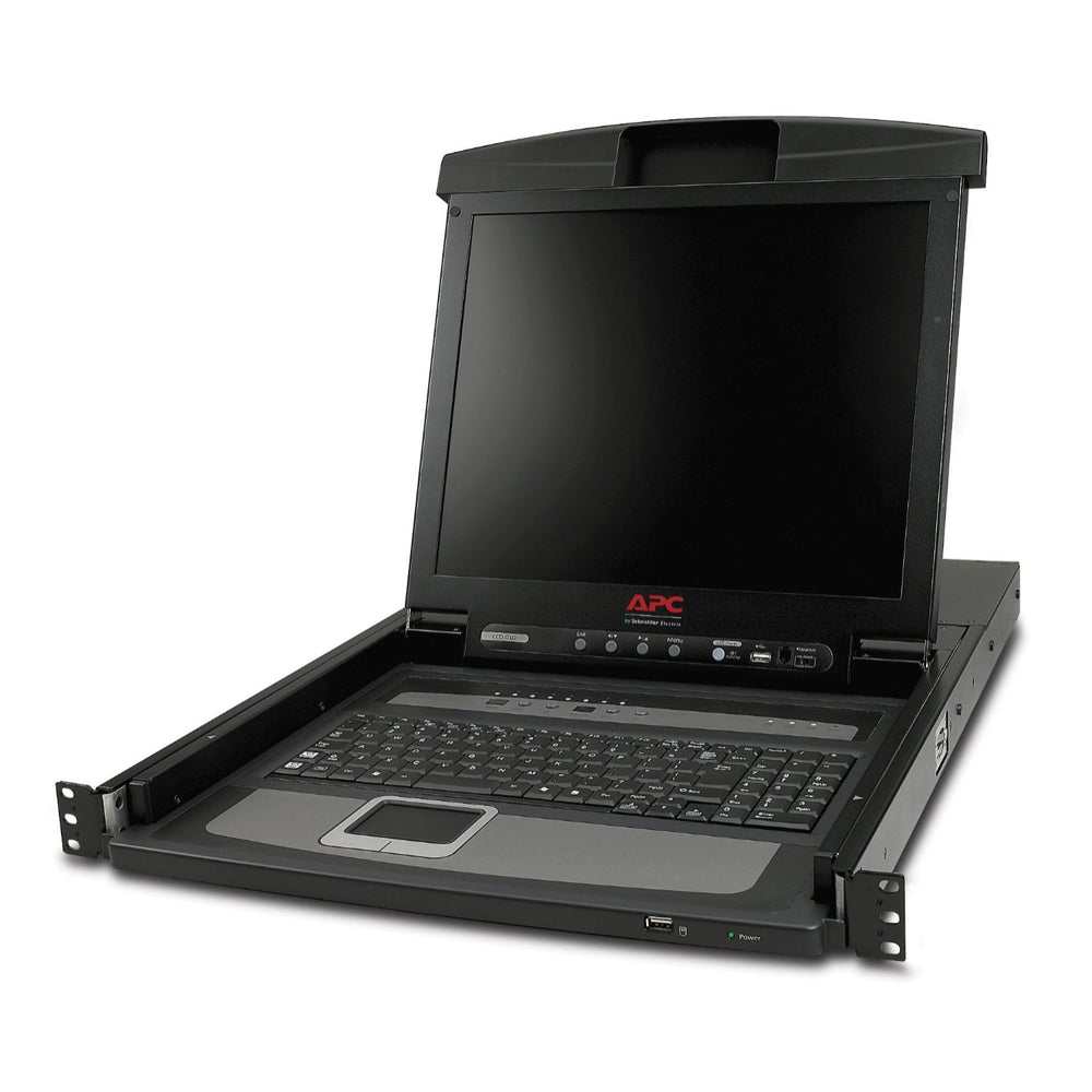 APC 17-Inch Rack LCD Console with 8-Port Analog KVM Switch (AP5808) — Integrated Multi-Server Access