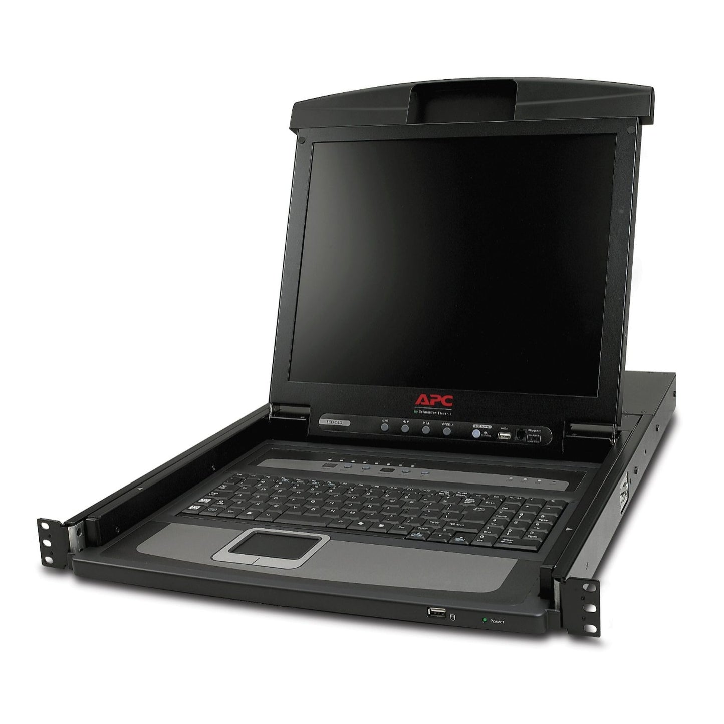 APC 17-Inch Rack LCD Console with 8-Port Analog KVM Switch (AP5808) — Integrated Multi-Server Access