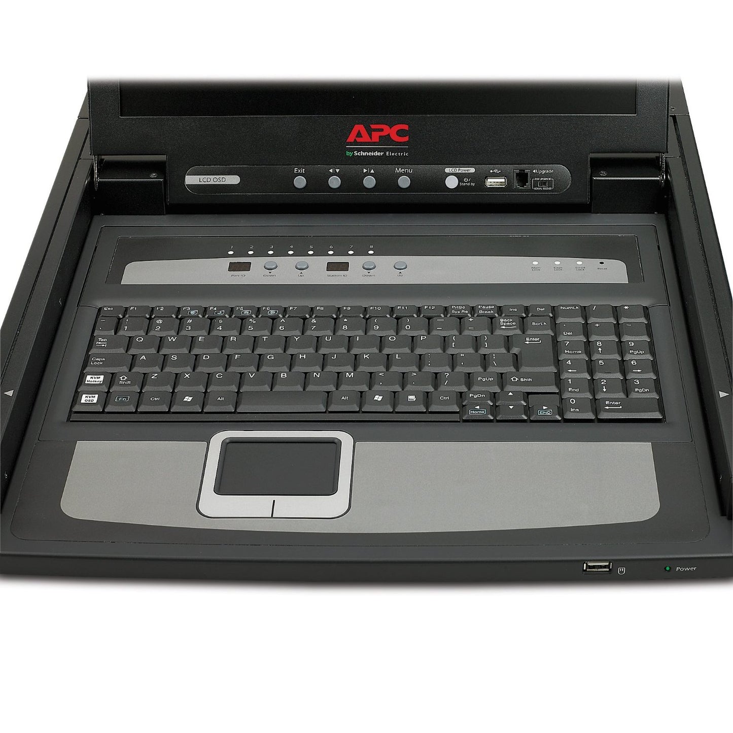 APC 17-Inch Rack LCD Console with 8-Port Analog KVM Switch (AP5808) — Integrated Multi-Server Access