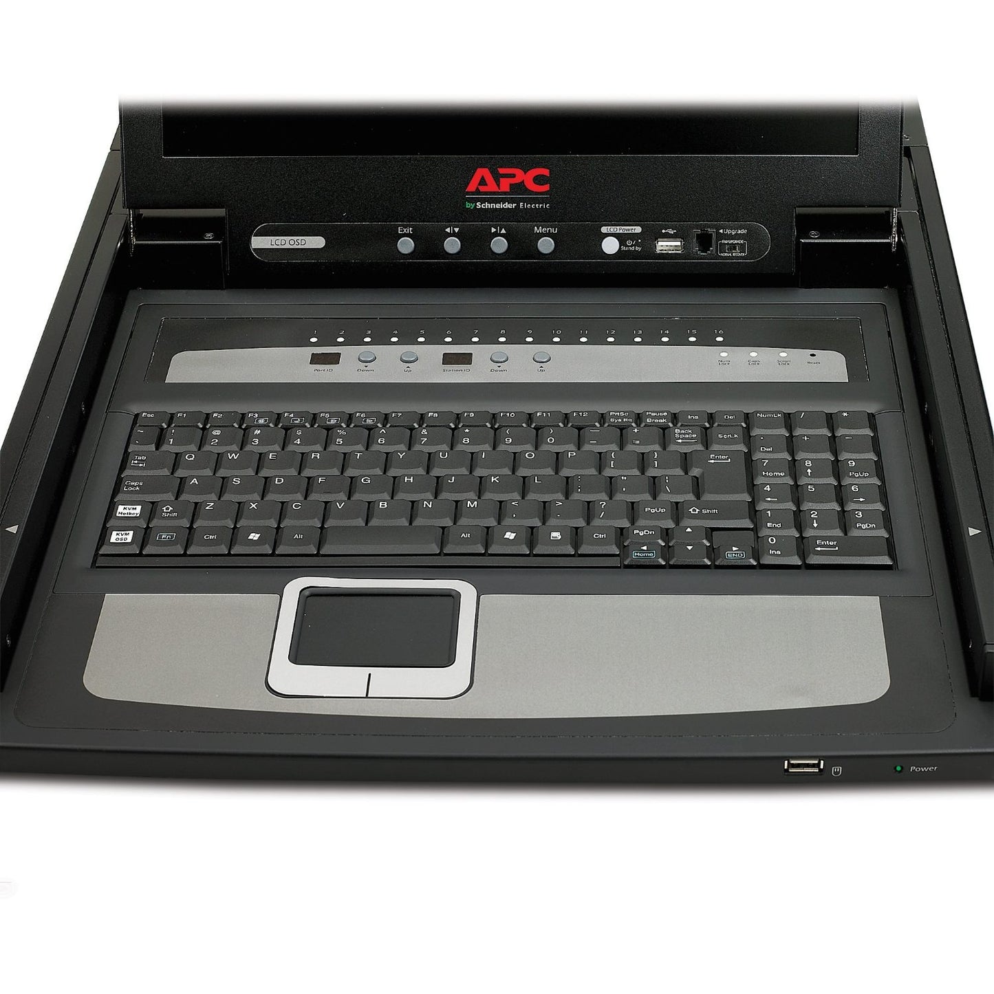 APC 17-Inch Rack LCD Console with 16-Port Analog KVM Switch (AP5816) — Integrated Multi-Server Access