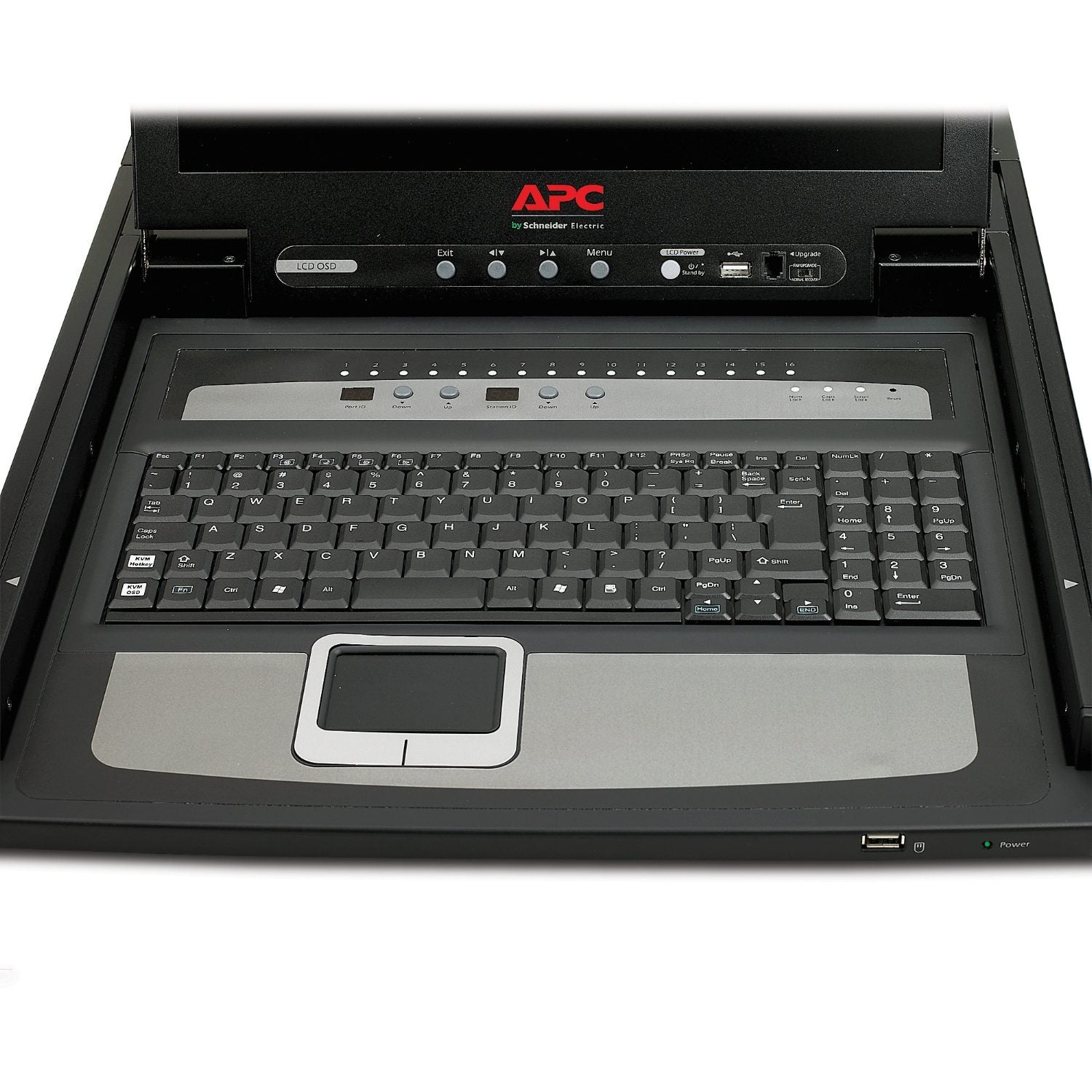 APC 17-Inch Rack LCD Console with 16-Port Analog KVM Switch (AP5816) — Integrated Multi-Server Access