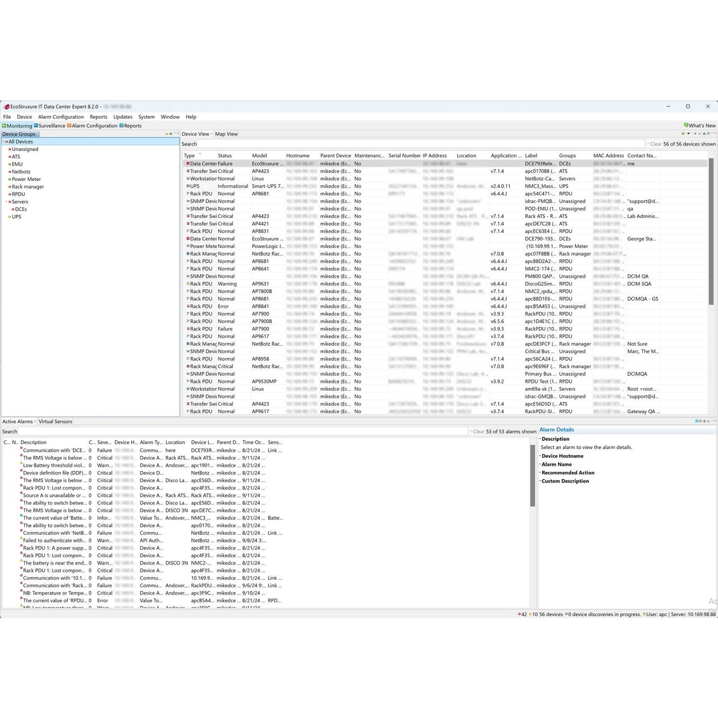 APC EcoStruxure IT Data Center Expert Appliance — Up to 2,025 Devices, 125 Cameras