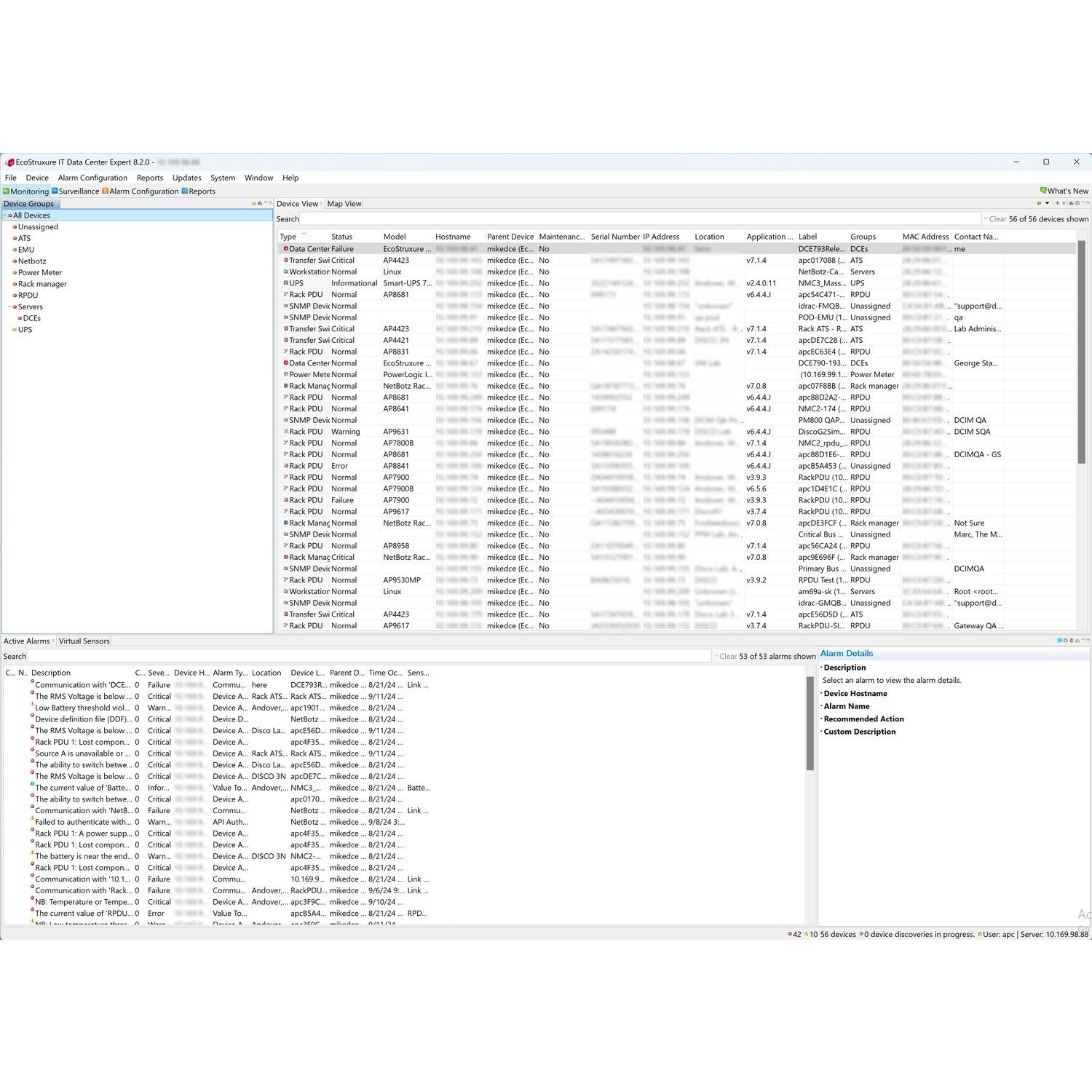 APC EcoStruxure IT Data Center Expert Appliance — Up to 2,025 Devices, 125 Cameras