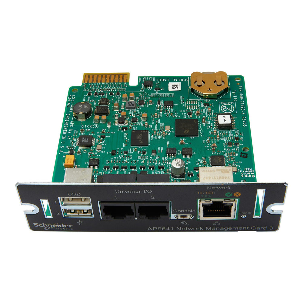 APC UPS Network Management Card 3 with Environmental Monitoring (AP9641) — NMC3 with Temp/Humidity