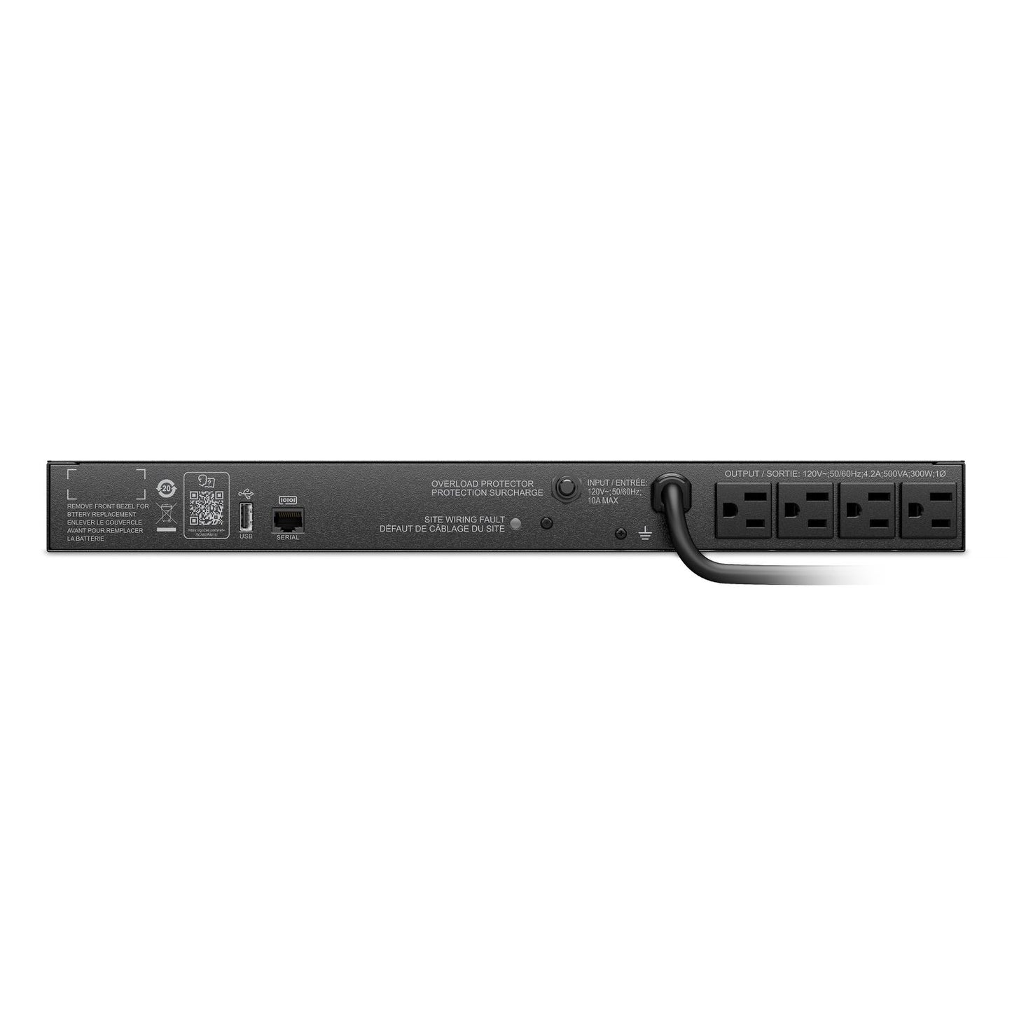 APC Smart-UPS SC 500VA 1U Rackmount/Tower UPS — 120V, Compact, Line Interactive