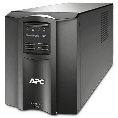 APC Smart-UPS SMT 1kVA Tower UPS — 120V, Line Interactive, SmartConnect, AVR + LCD