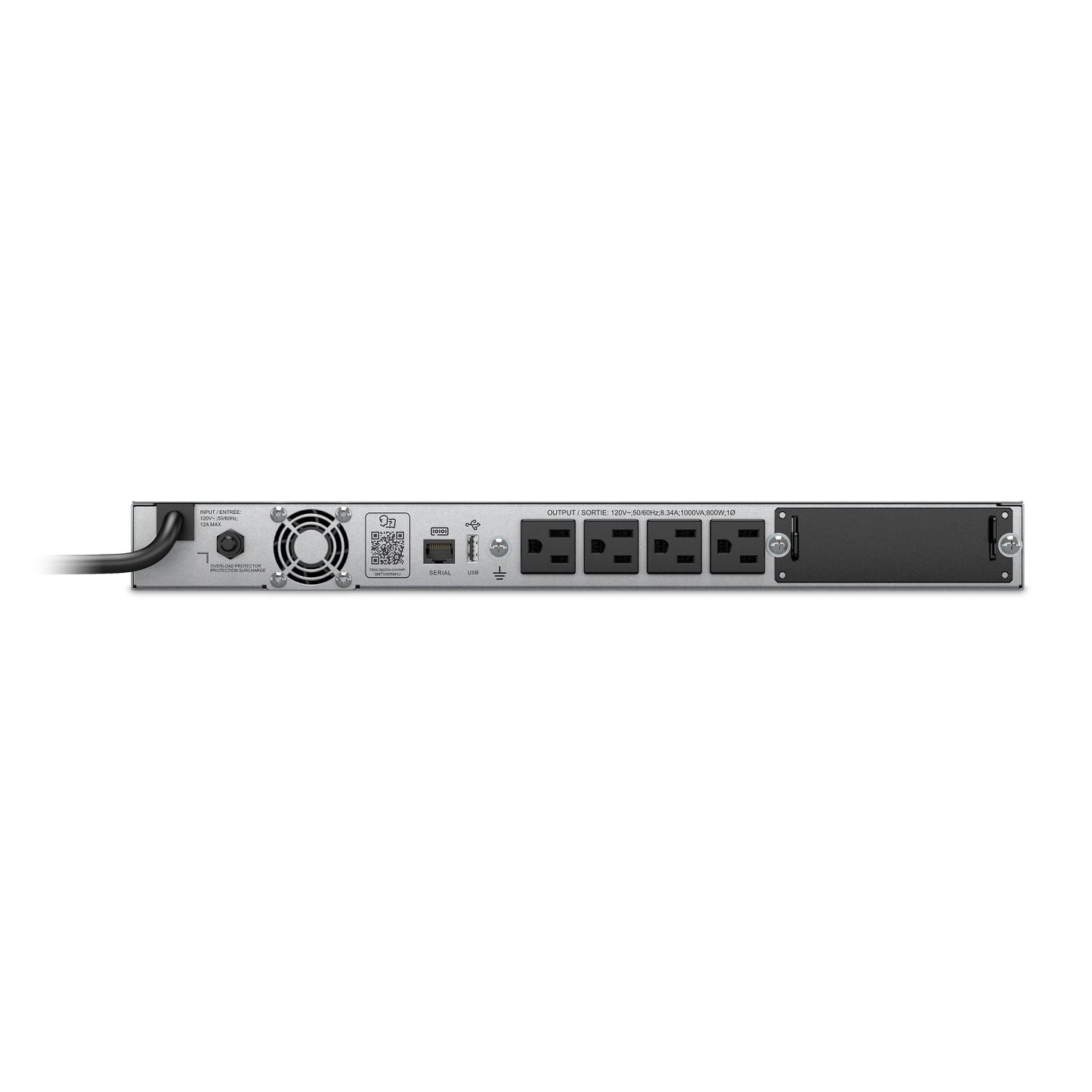 APC Smart-UPS SMT 1kVA 1U Rackmount UPS — 120V, Line Interactive, SmartSlot, AVR + LCD