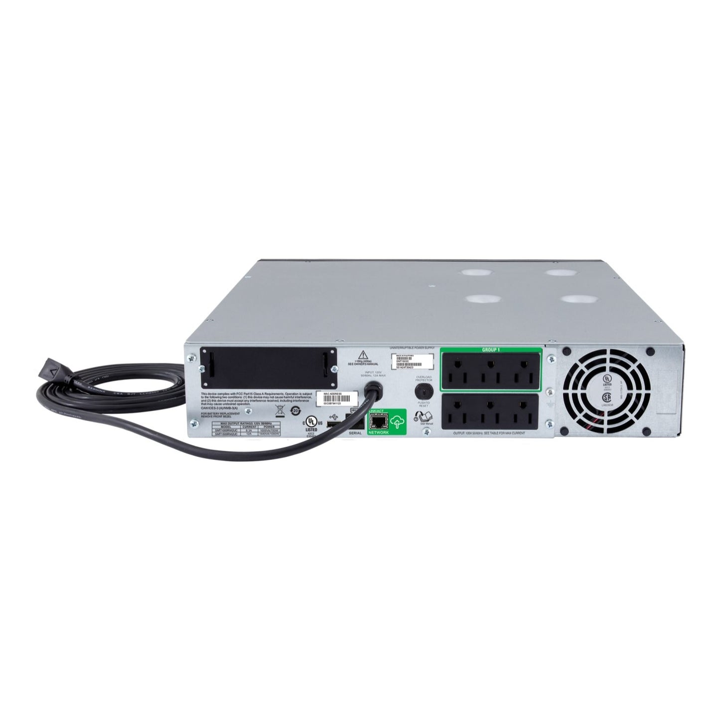 APC Smart-UPS SMT 1500VA 2U Rackmount UPS — 120V, Line Interactive, SmartConnect, AVR + LCD
