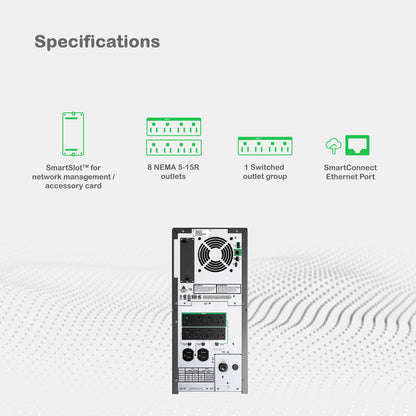 APC Smart-UPS SMT 2200VA Tower UPS — 120V, Line Interactive, SmartConnect, AVR + LCD