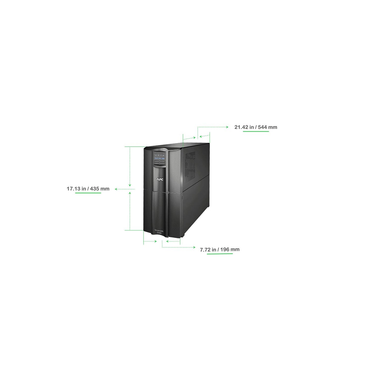 APC Smart-UPS SMT 2200VA Tower UPS — 120V, Line Interactive, SmartConnect, AVR + LCD, TAA Compliant
