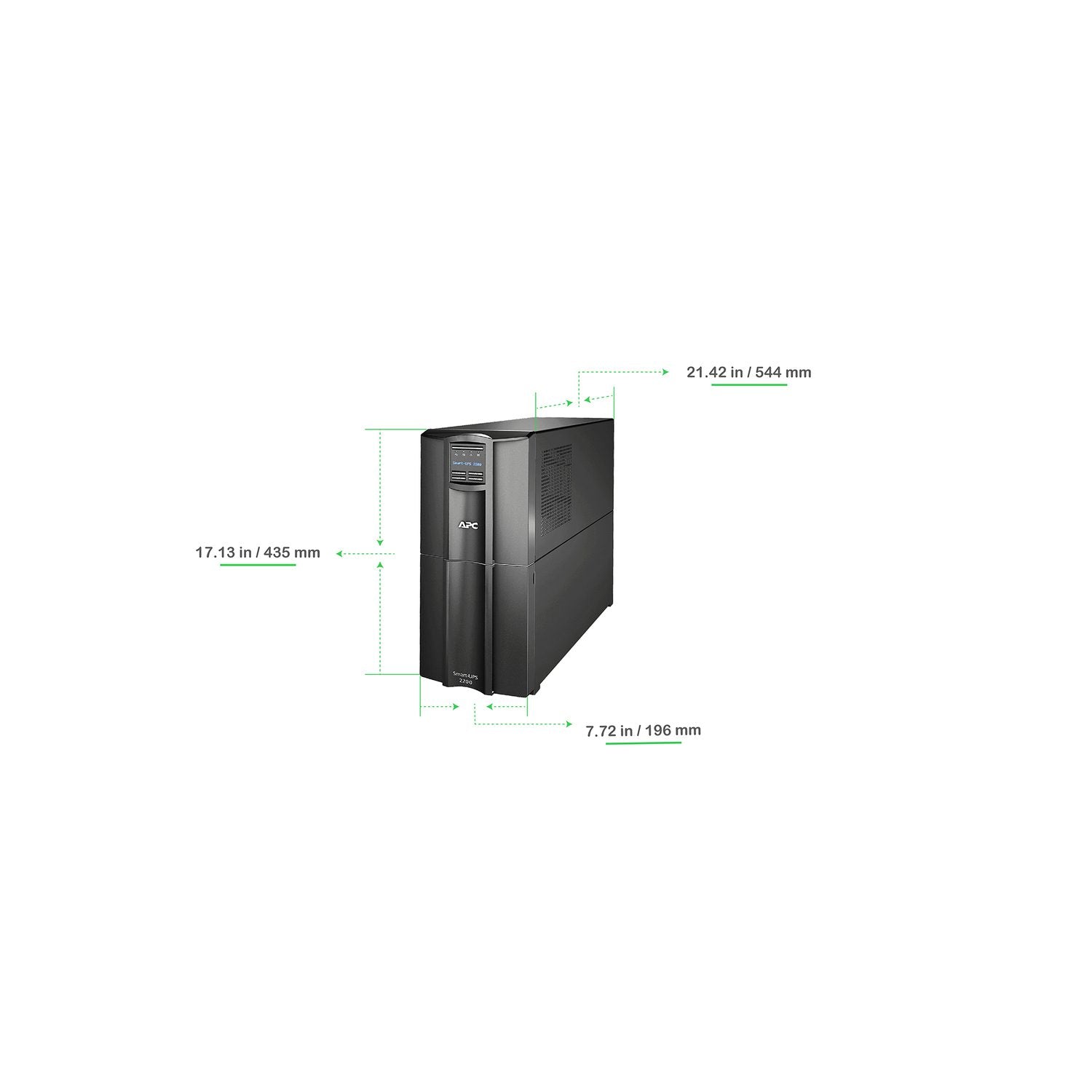 APC Smart-UPS SMT 2200VA Tower UPS — 120V, Line Interactive, SmartConnect, AVR + LCD, TAA Compliant