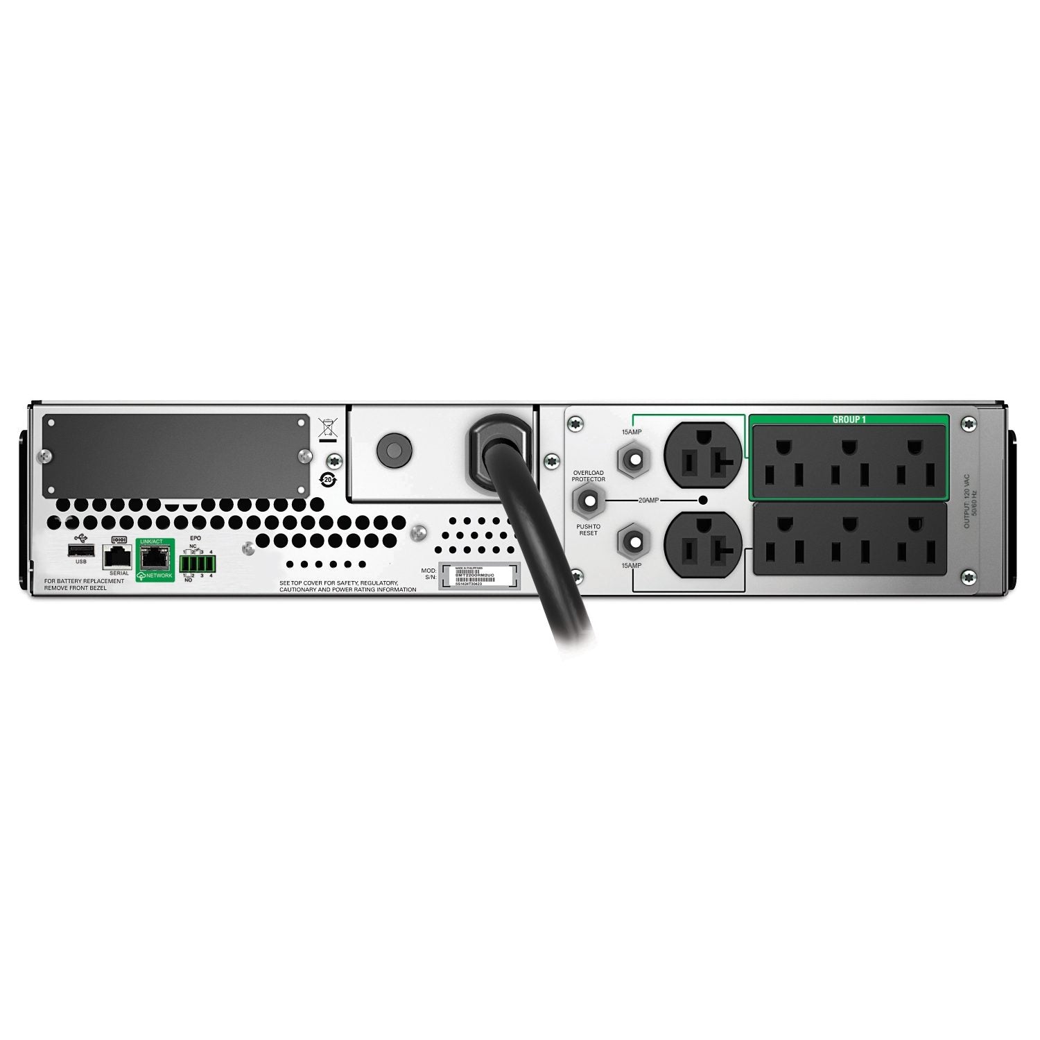 APC Smart-UPS SMT 2200VA 2U Rackmount UPS — 120V, Line Interactive, SmartConnect, AVR + LCD