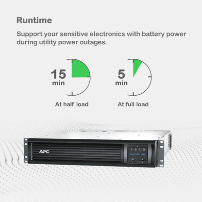 APC Smart-UPS SMT 2200VA 2U Rackmount UPS — 120V, Line Interactive, SmartConnect, Network Card, AVR + LCD