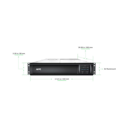 APC Smart-UPS SMT 2200VA 2U Rackmount UPS — 120V, Line Interactive, SmartConnect, Network Card, AVR + LCD, TAA Compliant
