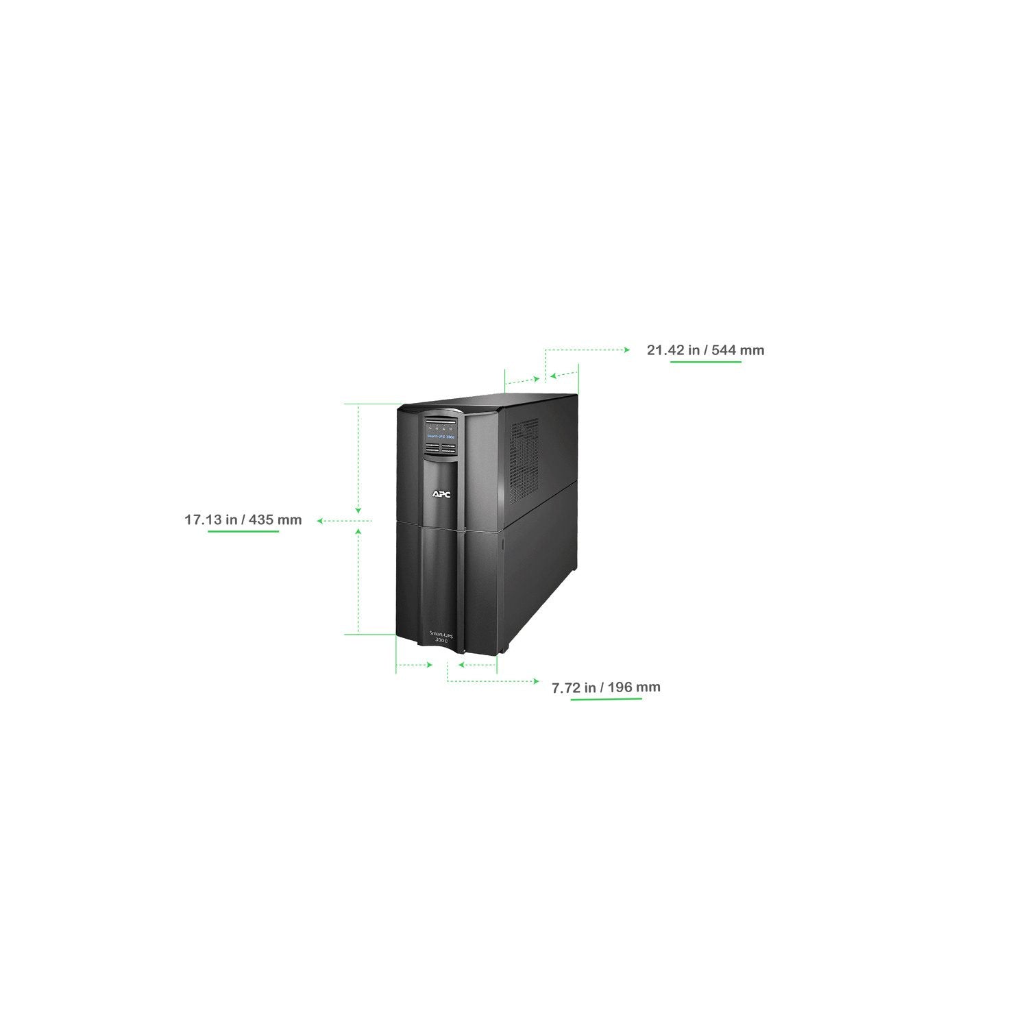 APC Smart-UPS SMT 3kVA Tower UPS — 120V, Line Interactive, SmartConnect, AVR + LCD, TAA Compliant