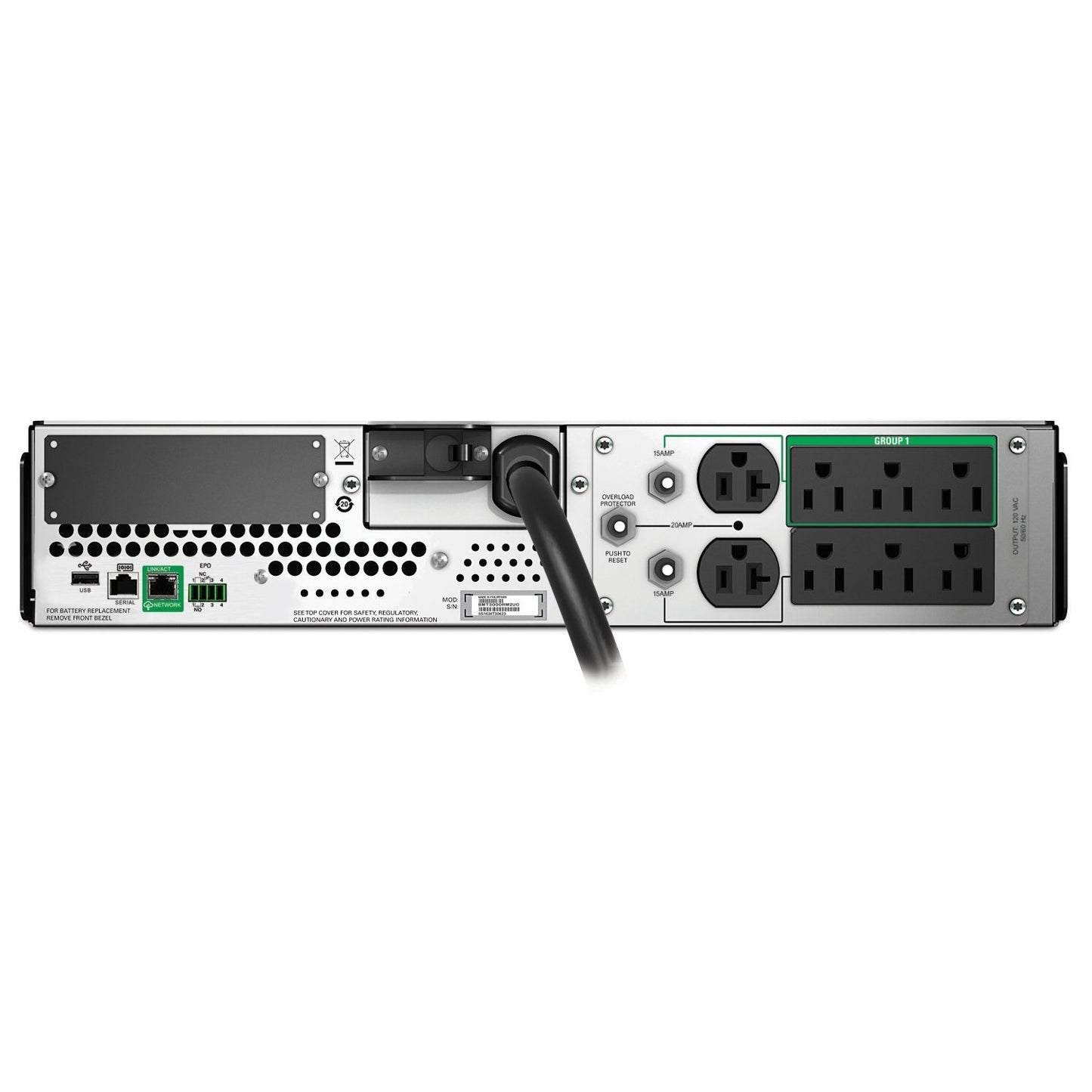 APC Smart-UPS SMT 3kVA 2U Rackmount UPS — 120V, Line Interactive, SmartConnect, AVR + LCD