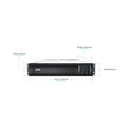 APC Smart-UPS SMT 3000VA 2U Rackmount UPS — 120V, Network Card Included, TAA Compliant