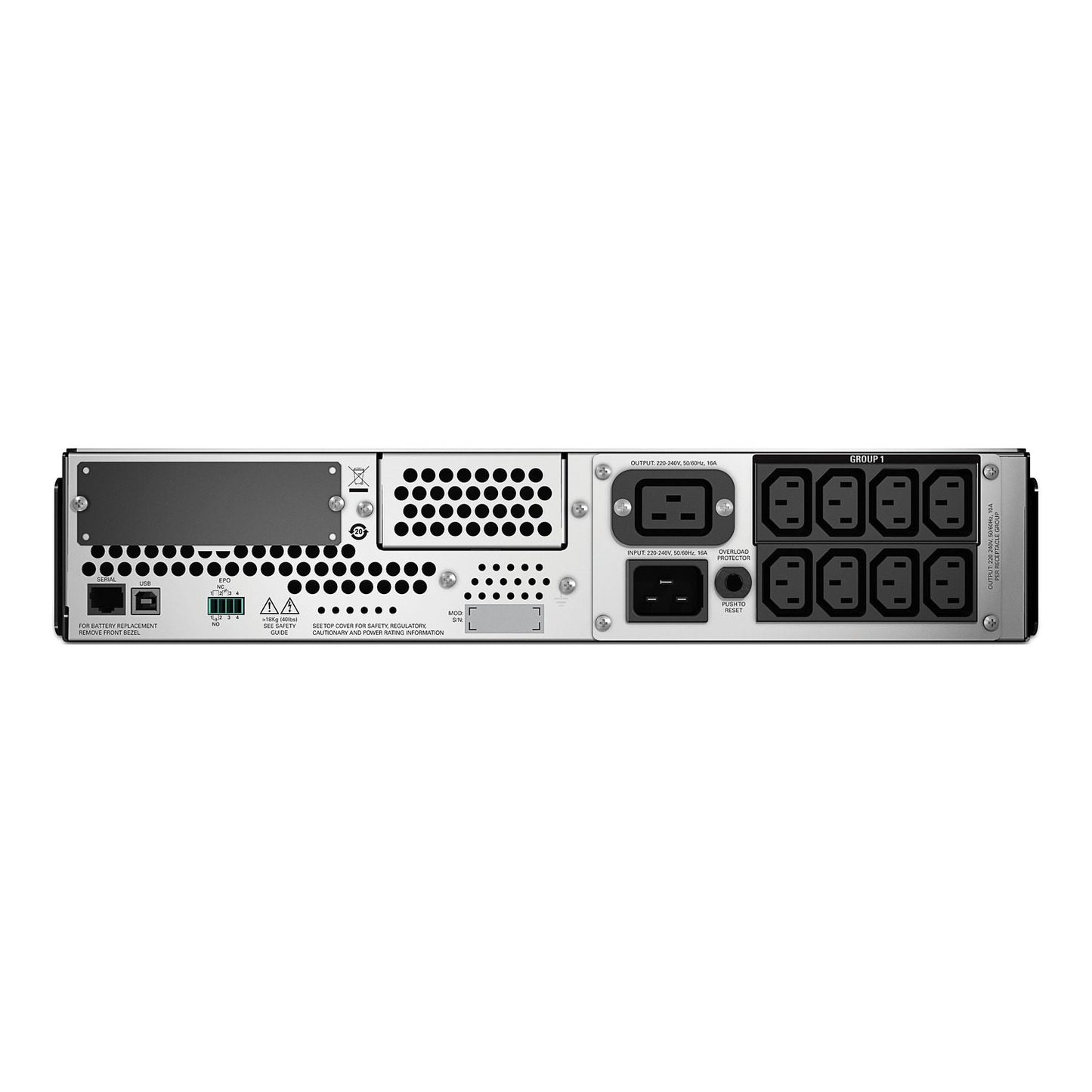 APC Smart-UPS SMT 3000VA 2U Rackmount UPS — 230V, IEC C13/C19 Outlets, SmartSlot, AVR, LCD