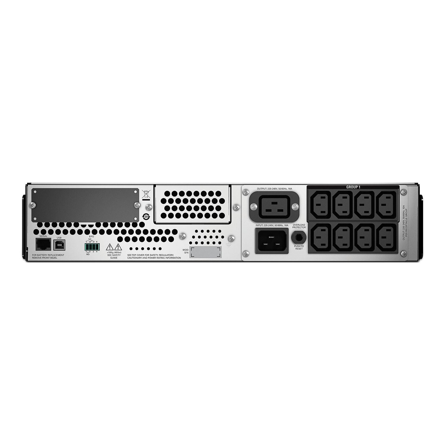 APC Smart-UPS SMT 3000VA 2U Rackmount UPS — 230V, IEC C13/C19 Outlets, SmartSlot, AVR, LCD