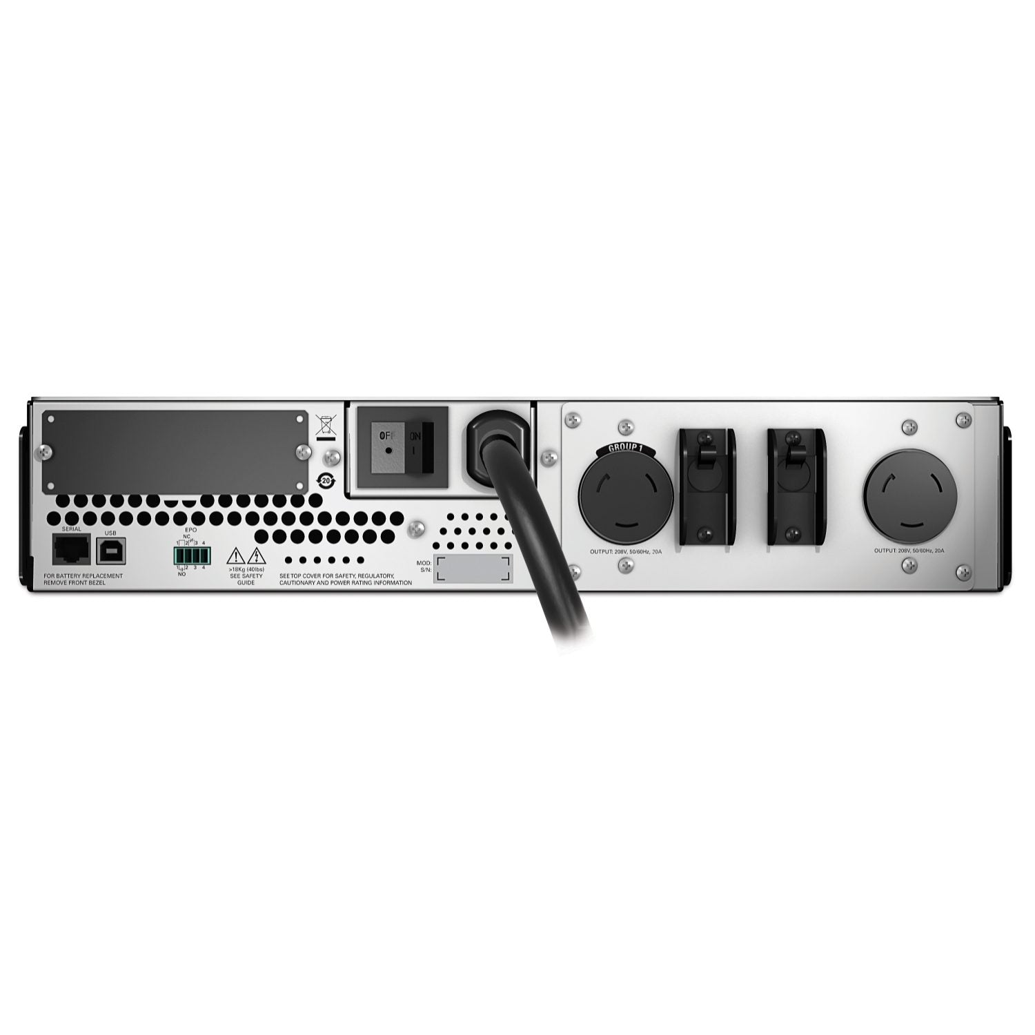 APC Smart-UPS SMT 3000VA 2U Rackmount UPS — 208V, L6-20R Outlets, SmartSlot, AVR, LCD