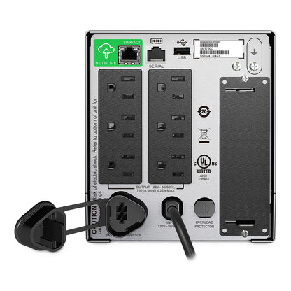 APC Smart-UPS SMT 750VA Tower UPS — 120V, Line Interactive, SmartConnect, AVR + LCD