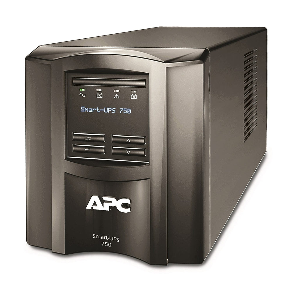 APC Smart-UPS SMT 750VA Tower UPS — 120V, Line Interactive, SmartConnect, AVR + LCD, TAA Compliant