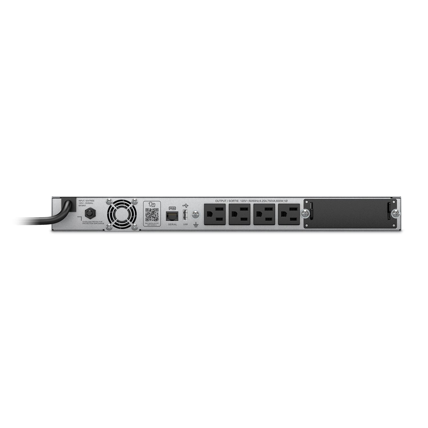 APC Smart-UPS SMT 750VA 1U Rackmount UPS — 120V, Line Interactive, SmartSlot, AVR + LCD