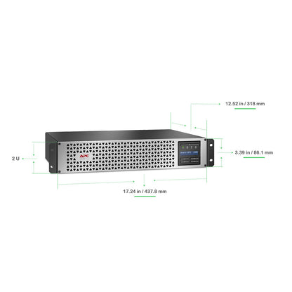 APC Smart-UPS SMT 1kVA Li-Ion 2U Rack/Tower Convertible UPS — 120V, Line Interactive, SmartConnect