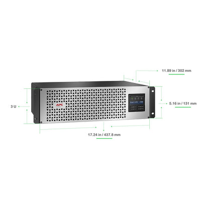 APC Smart-UPS SMT 1500VA Li-Ion 3U Rackmount UPS — 120V, Line Interactive, SmartConnect