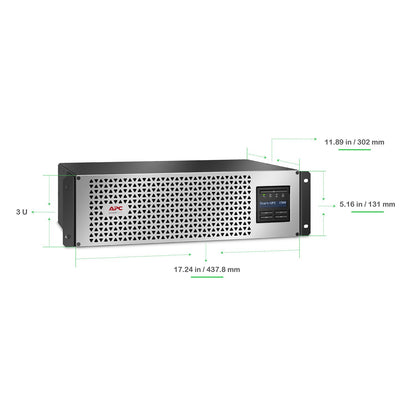APC Smart-UPS SMT 1500VA Li-Ion 3U Rackmount UPS — 120V, Line Interactive, SmartConnect, Network Card