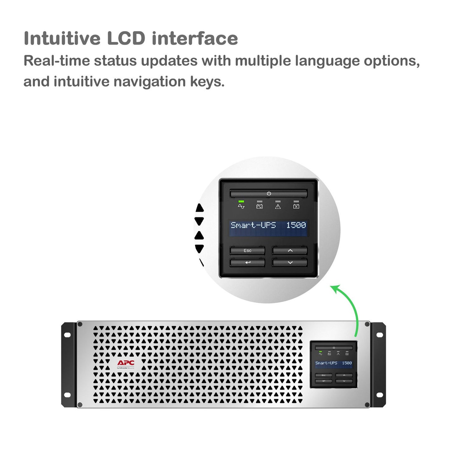 APC Smart-UPS SMT 1500VA Li-Ion 3U Rackmount UPS — 120V, Line Interactive, SmartConnect, Network Card