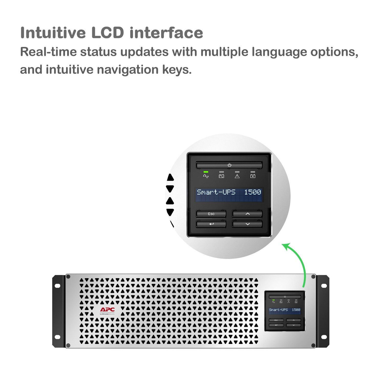 APC Smart-UPS SMT 1500VA Li-Ion 3U Rackmount UPS — 120V, Line Interactive, SmartConnect, Network Card