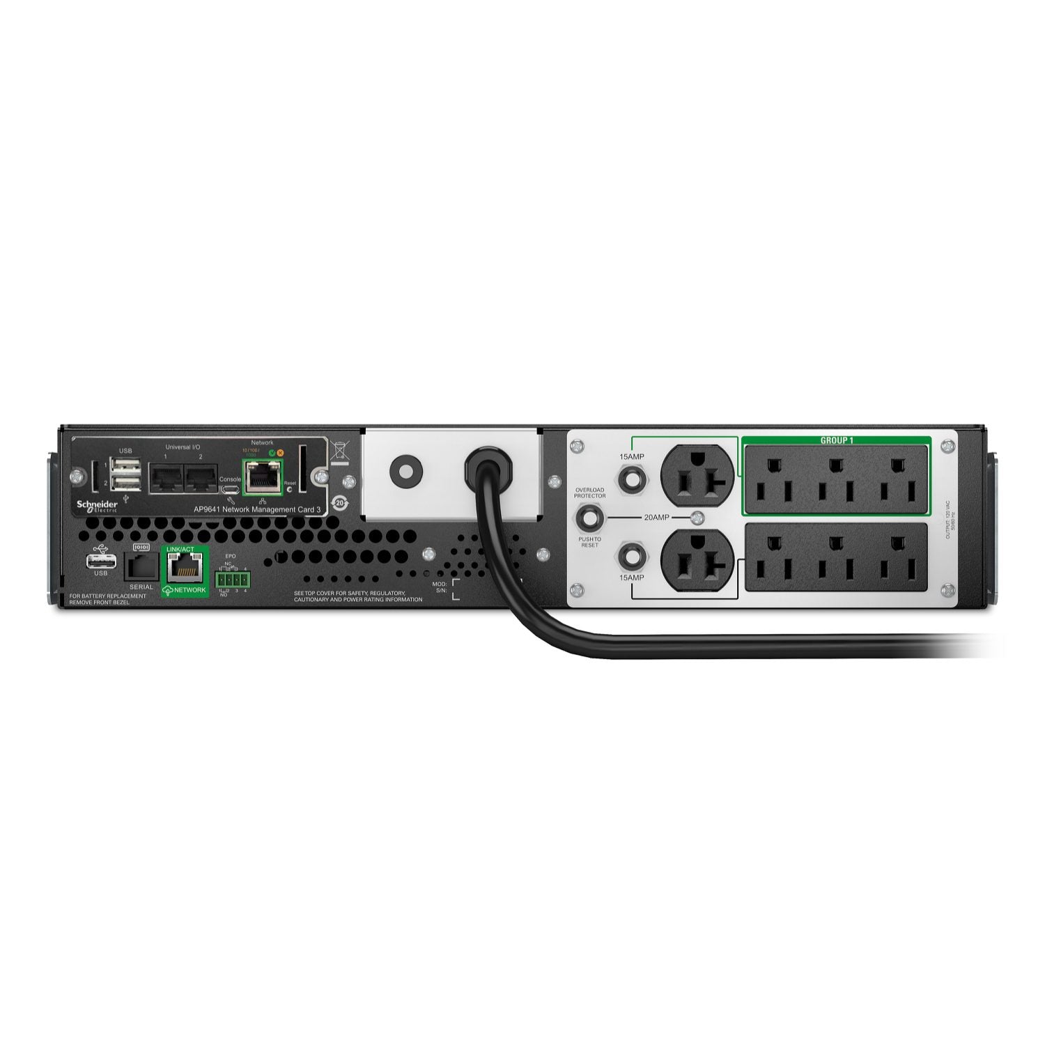APC Smart-UPS SMT 2200VA Li-Ion 2U Rackmount UPS — 120V, Line Interactive, SmartConnect, Network Card