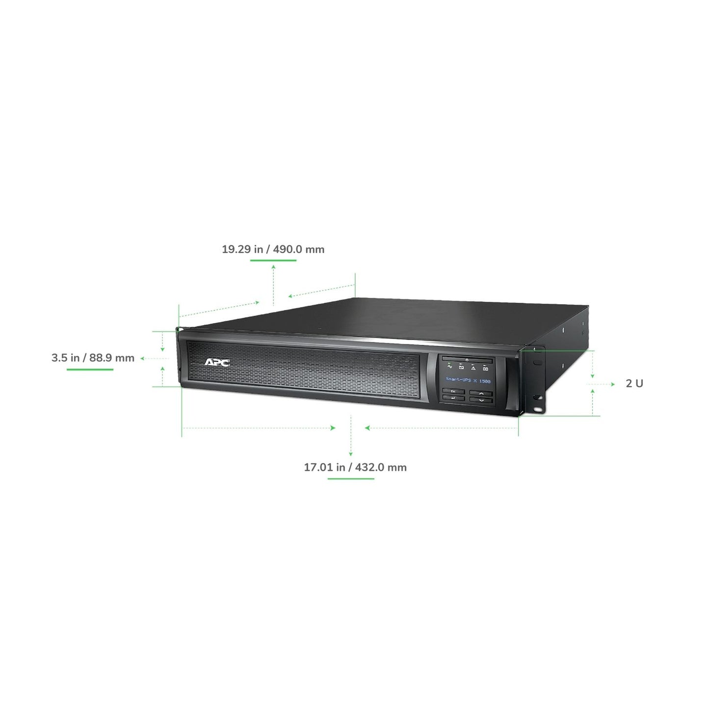 APC Smart-UPS X SMX 1500VA 2U Rack/Tower Convertible UPS — 120V, SmartSlot, Extended Runtime Capable