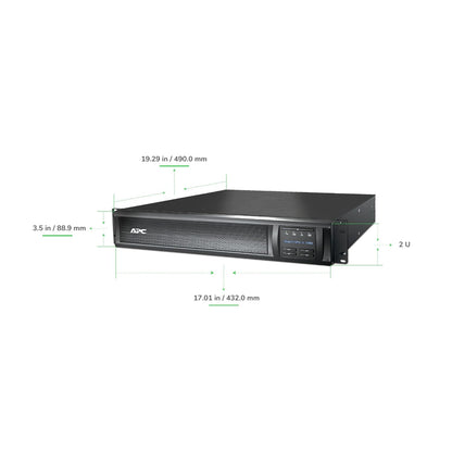 APC Smart-UPS X SMX 1500VA 2U Rack/Tower Convertible UPS — 120V, Network Card, Extended Runtime Capable