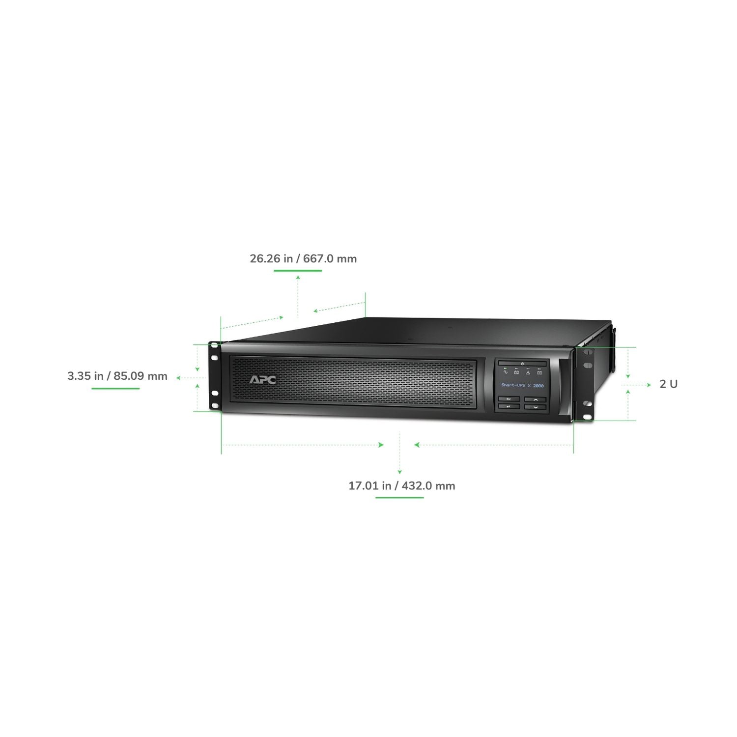 APC Smart-UPS X SMX 2kVA 2U Rack/Tower Convertible UPS — 120V (100-127V), Network Card, Extended Runtime Capable