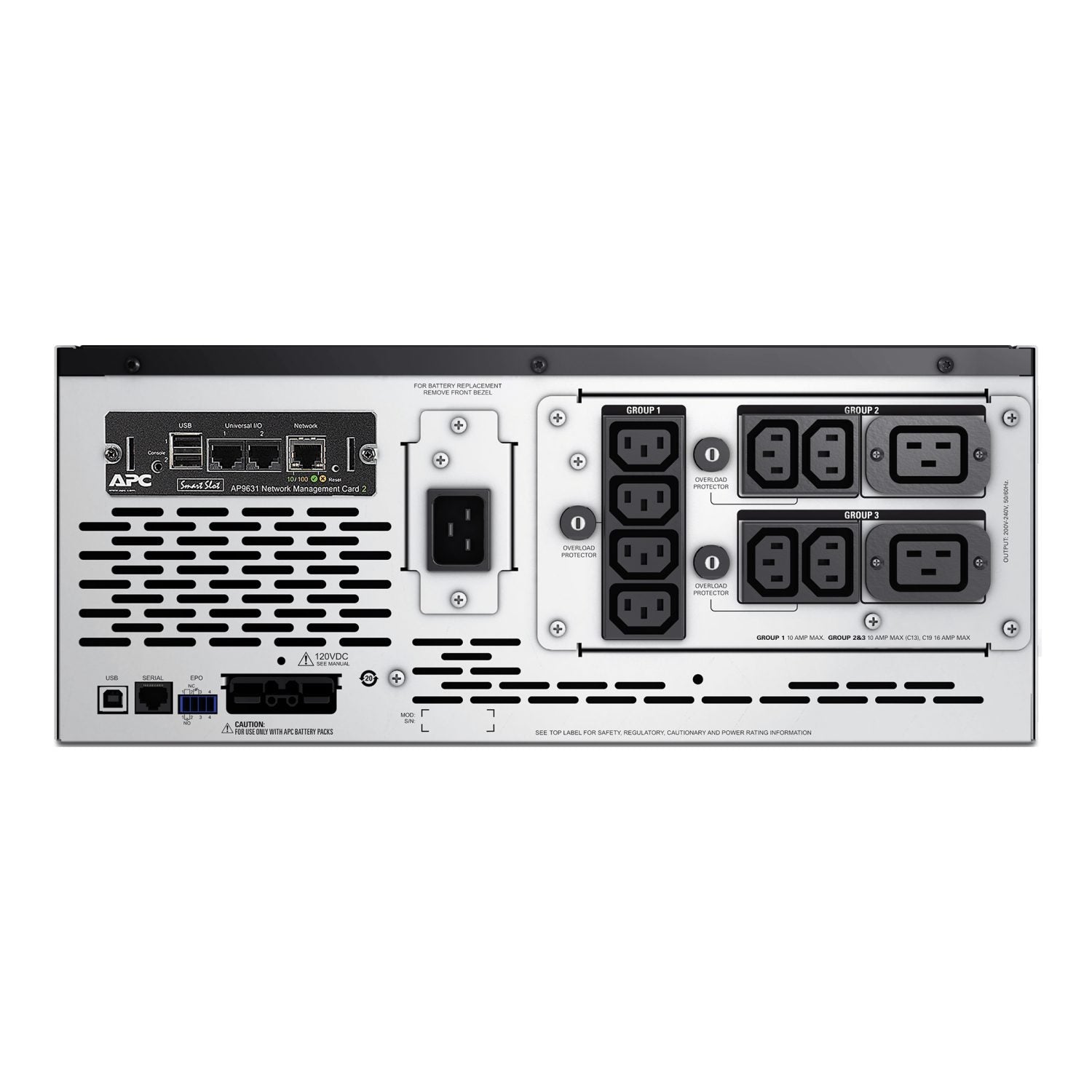 APC Smart-UPS X SMX 2200VA 4U Rack/Tower Convertible UPS — 208-230V, Network Card, Extended Runtime Capable