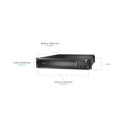 APC Smart-UPS X SMX 3kVA 2U Rack/Tower Convertible UPS — 120V (100-127V), SmartSlot, Extended Runtime Capable