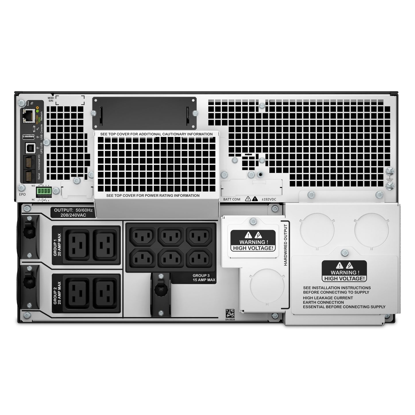 APC Smart-UPS SRT 10kVA 6U Rackmount Online UPS — 208V, Network Card Included, Double-Conversion