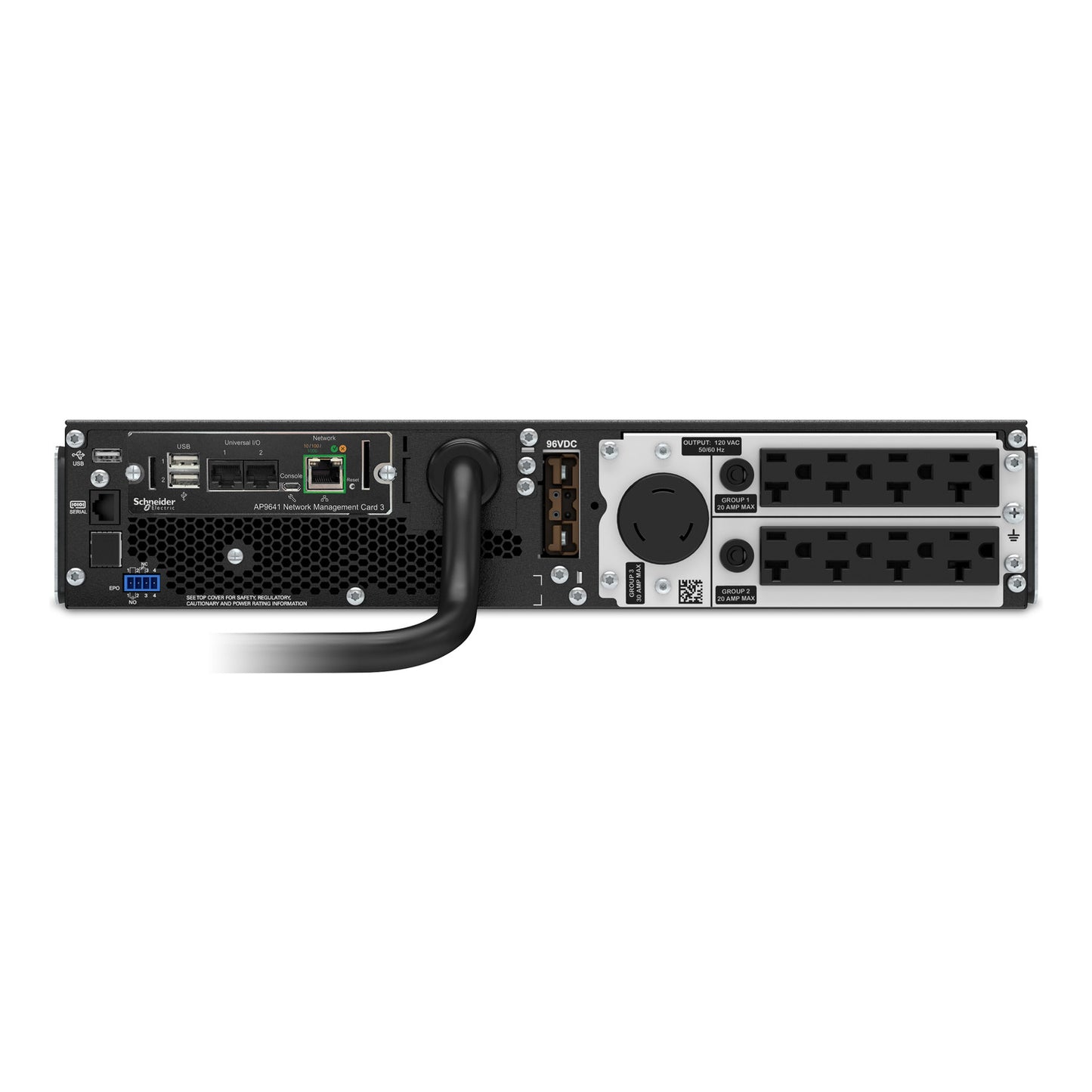 APC Smart-UPS SRT 3kVA 2U Rackmount Online UPS — 120V, Network Card Included, TAA Compliant, Double-Conversion