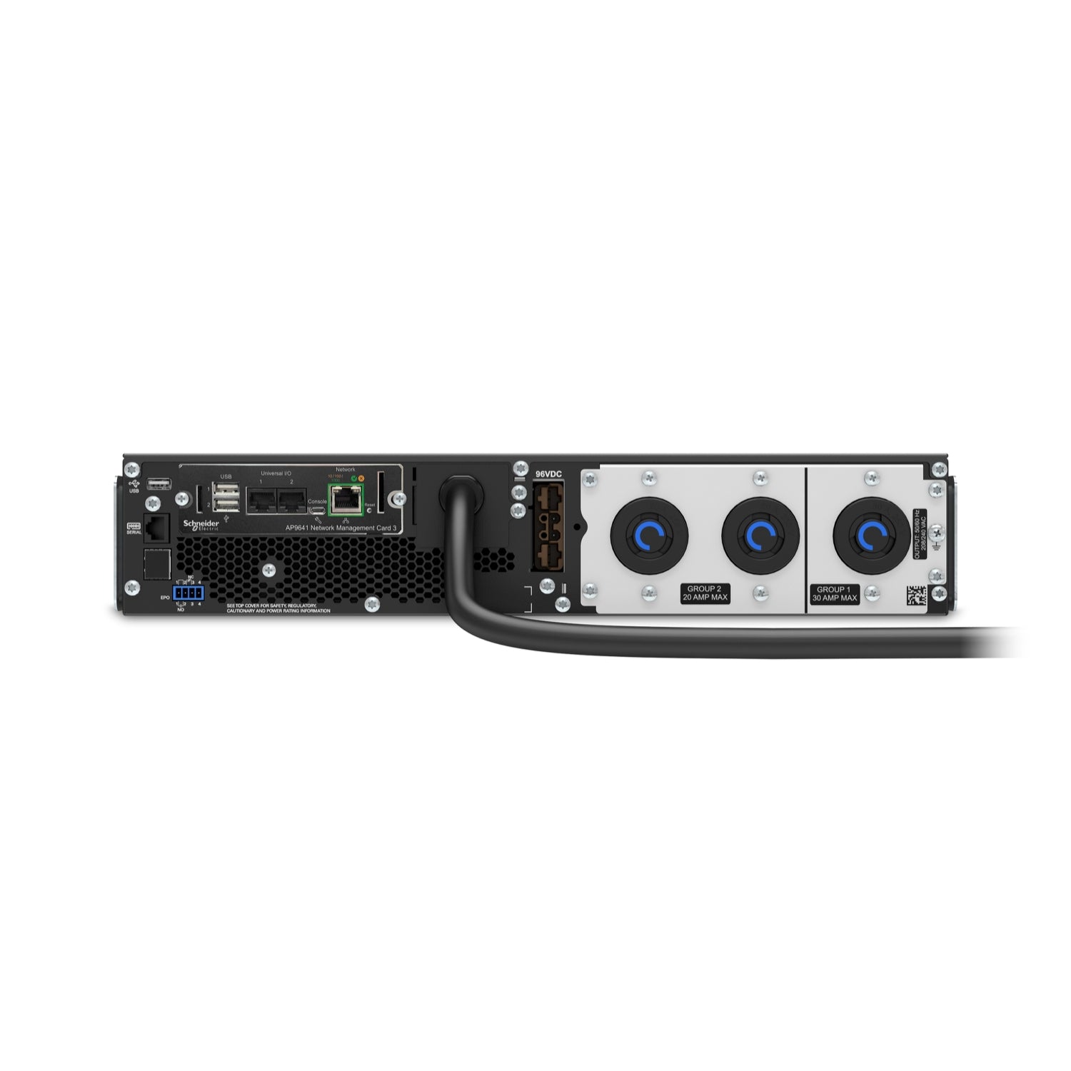 APC Smart-UPS SRT 3kVA 2U Rackmount Online UPS — 208V, Network Card Included, TAA Compliant, Double-Conversion
