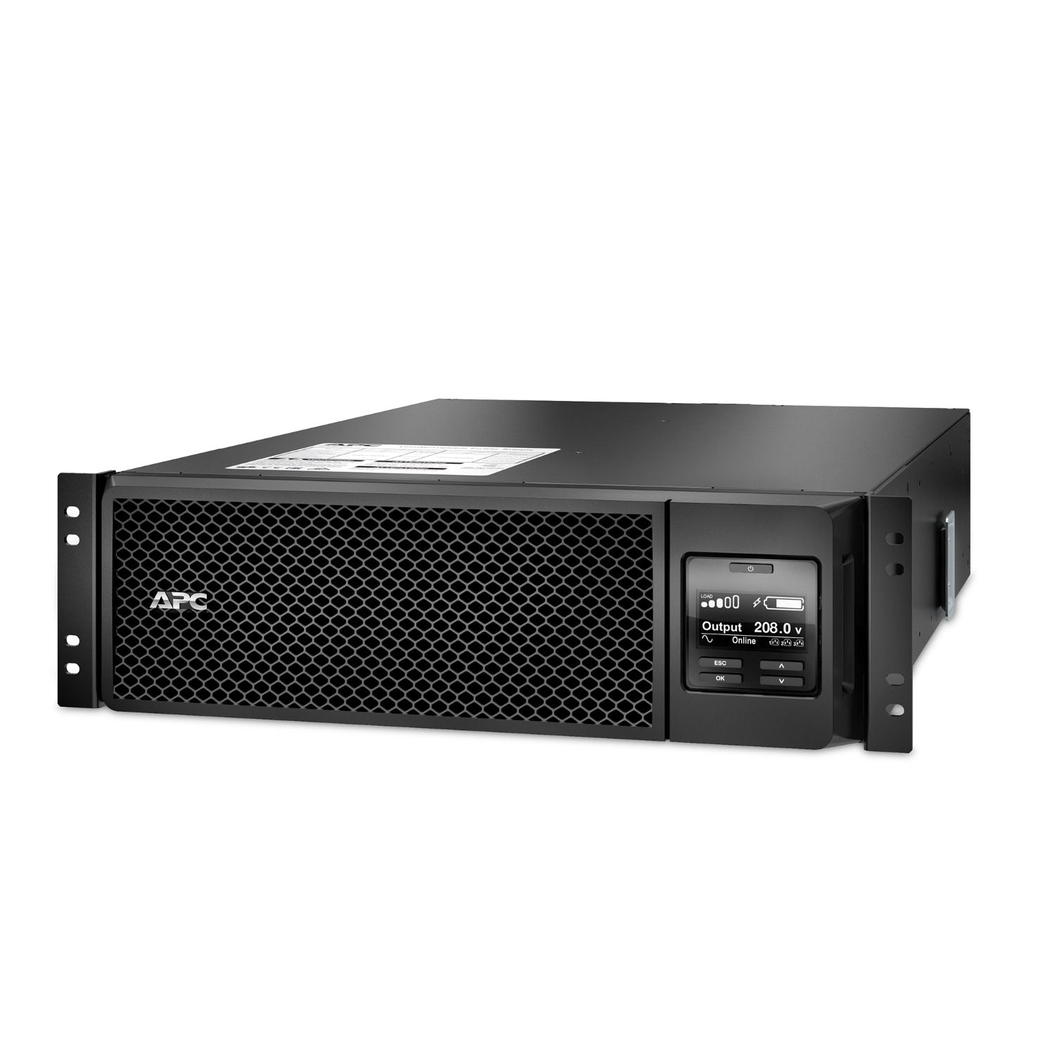 APC Smart-UPS SRT 5kVA 3U Rackmount Online UPS — 208V, Network Card Included, TAA Compliant, Double-Conversion