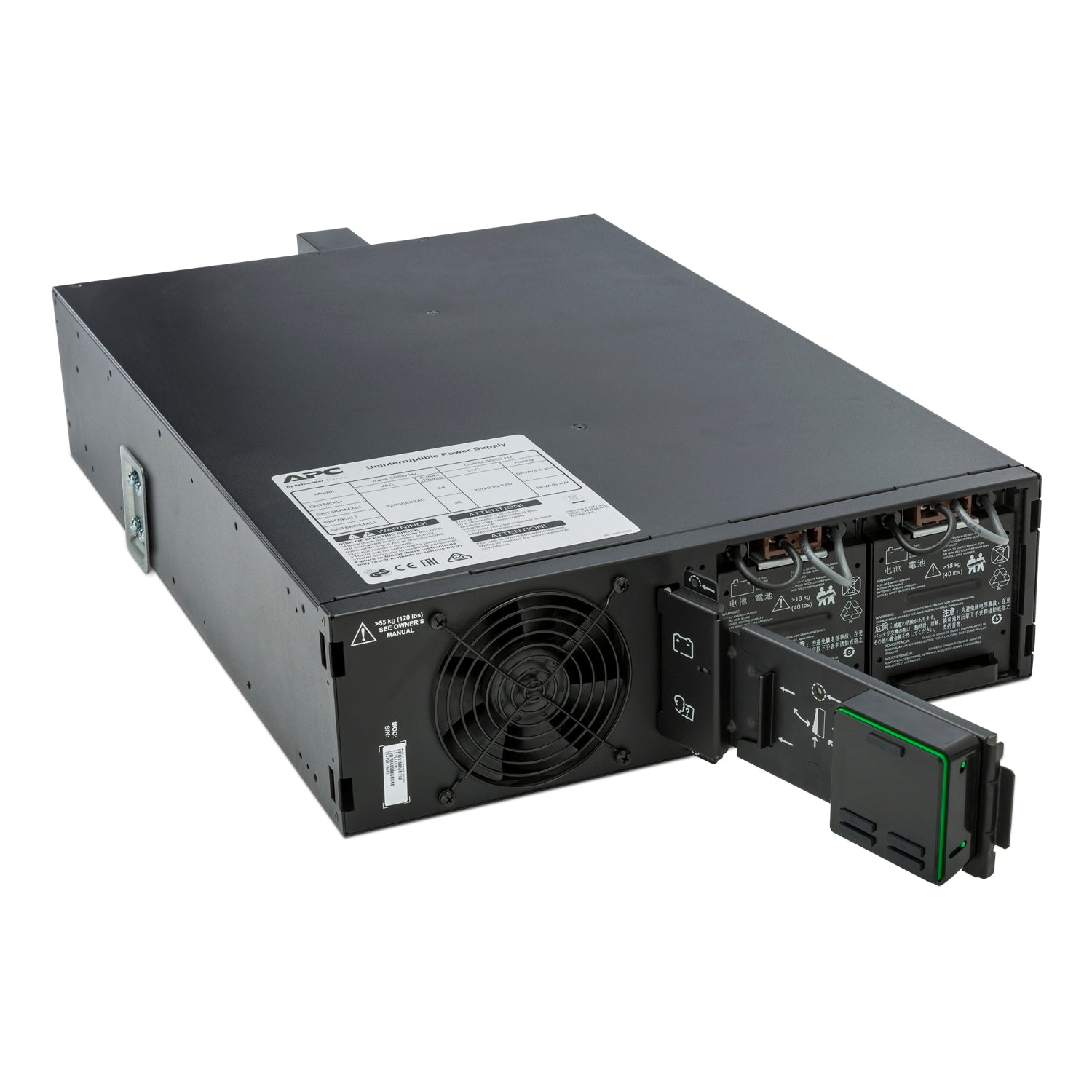 APC Smart-UPS SRT 5kVA 3U Rackmount Online UPS — 208V, Network Card Included, TAA Compliant, Double-Conversion